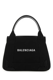 Balenciaga Women Black Canvas Cabas Navy Xs Handbag