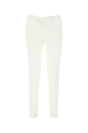Saint Laurent Women Ivory Wool Pant