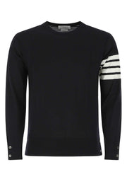 Thom Browne Men Midnight Blue Wool Sweater