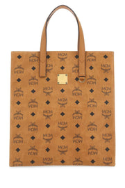 Mcm Women Printed Canvas Small Aren Shopping Bag