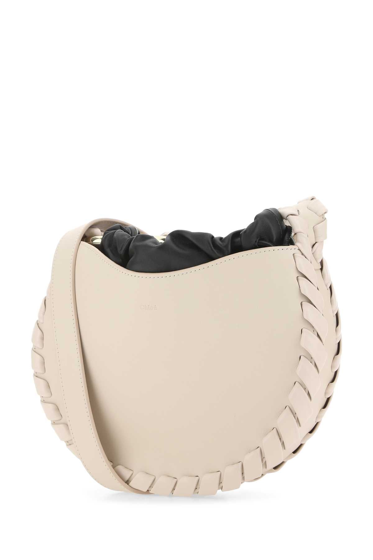 Chloe Women Powder Pink Leather Small Mate Crossbody Bag