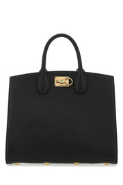 Salvatore Ferragamo Women Black Leather The Studio Handbag