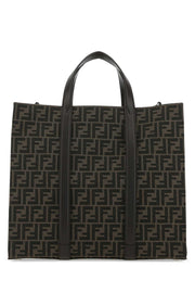 Fendi Men Embroidered Canvas Shopping Bag