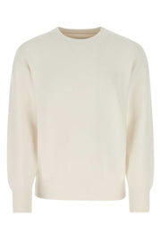 Prada Men Ivory Stretch Cashmere Blend Sweater