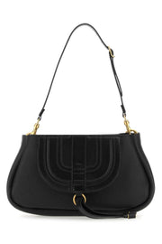 Chloe Women Black Leather Marcie Clutch