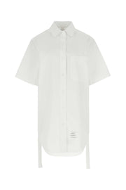 Thom Browne Women White Poplin Shirt Mini Dress