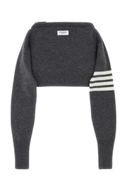 Thom Browne Unisex Melange Grey Wool Clutch
