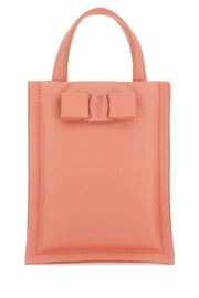 Salvatore Ferragamo Women Salmon Nappa Leather Mini Viva Bow Handbag