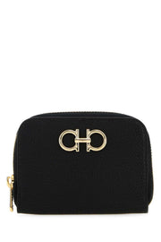 Salvatore Ferragamo Women Black Leather Coin Case