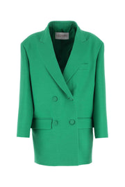 Valentino Garavani Women Green Crepe Couture Oversize Blazer