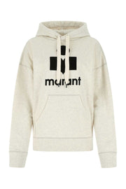 Isabel Marant Etoile Women Melange Ivory Cotton Blend Mansel Sweatshirt