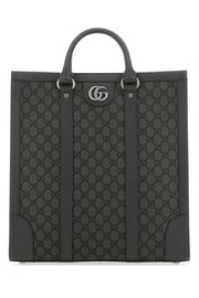 Gucci Men Gg Supreme Fabric And Leather Ophidia Shopping Bag