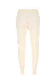Prada Men Ivory Stretch Cashmere Blend Joggers