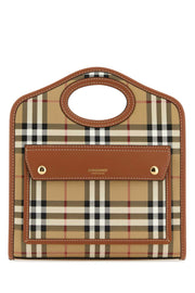 Burberry Women Printed Canvas And Leather Mini Pocket Handbag