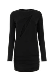Versace Women Black Stretch Viscose Mini Dress
