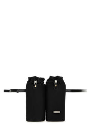 Salvatore Ferragamo Men Black Econylâ® Belt Bag