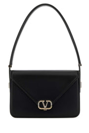 Valentino Garavani Women Black Leather Vlogo Shoulder Bag