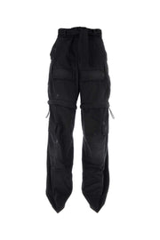 Balenciaga Women Black Cotton Knife Cargo Pantaboots