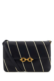 Saint Laurent Women Two-Tone Leather Le Maillon Shoulder Bag