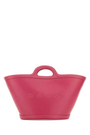 Marni Women Dark Pink Leather Small Tropicalia Handbag