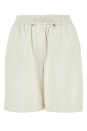 Loewe Women White Leather Shorts