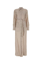 Prada Women Printed Silk Shirt Dress