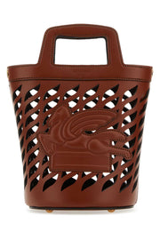 Etro Women Brown Leather Coffa Bucket Bag