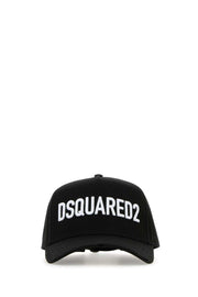 Dsquared Men Black Cotton Baseball Cap