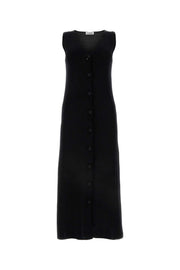 Jil Sander Women Black Stretch Cotton Blend Dress
