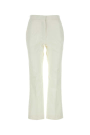 Jil Sander Women White Cotton Pant