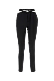 The Attico Women Black Jersey Pant
