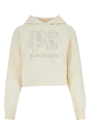 Palm Angels Women Ivory Cotton Sweatshirt