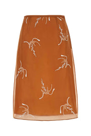 Prada Women Copper Organza Skirt