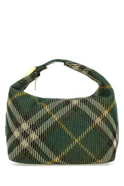 Burberry Women Embroidered Nylon Medium Peg Handbag