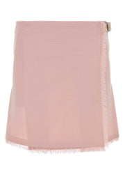 Burberry Women Pink Wool Mini Skirt