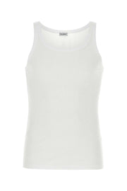 Dolce & Gabbana Men White Cotton Marcello Tank Top