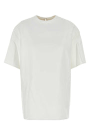 Valentino Garavani Women White Cotton Blend T-Shirt