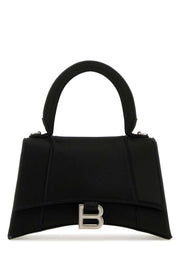 Balenciaga Women Black Satin Small Hourglass Handbag