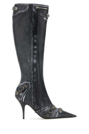 Balenciaga Women Printed Nappa Leather Cagole Boots