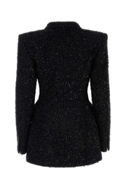 Balenciaga Women Black Boucle Oversize Hourglass Blazer
