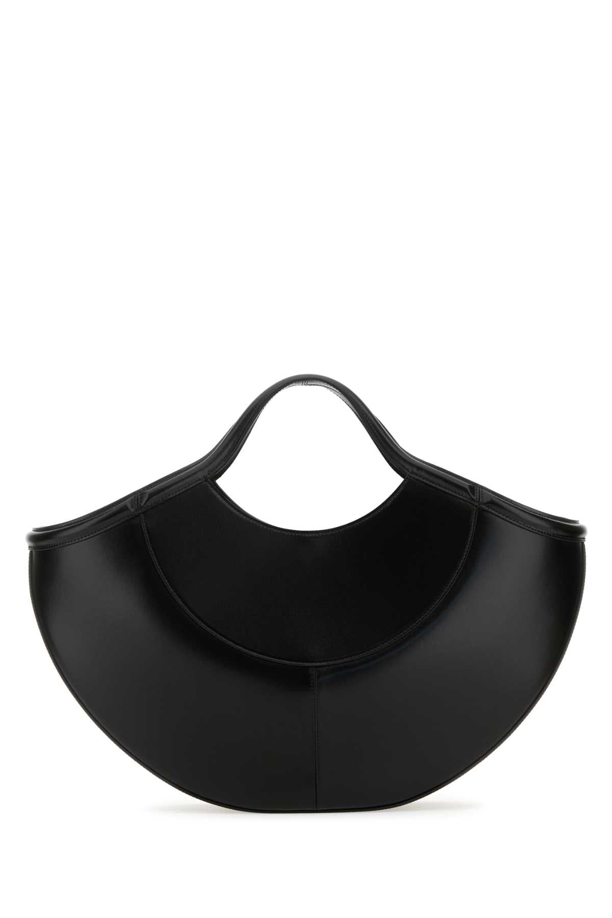 Alexander Mcqueen Women Black Leather The Cove Shopping Bag