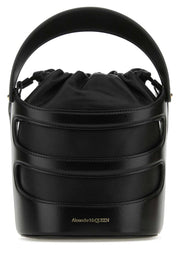 Alexander Mcqueen Women Black Leather The Rise Bucket Bag