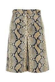 Jil Sander Women Printed Leather Bermuda Shorts