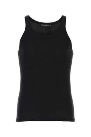 Dolce & Gabbana Men Black Cotton Tank Top