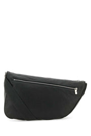 Burberry Men Slate Leather Large Shield Crossbody Bag