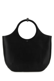 Courreges Women Black Leather Large Holy Handbag