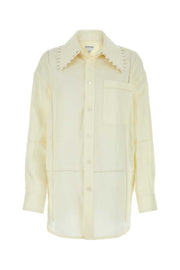 Bottega Veneta Women Cream Linen Shirt
