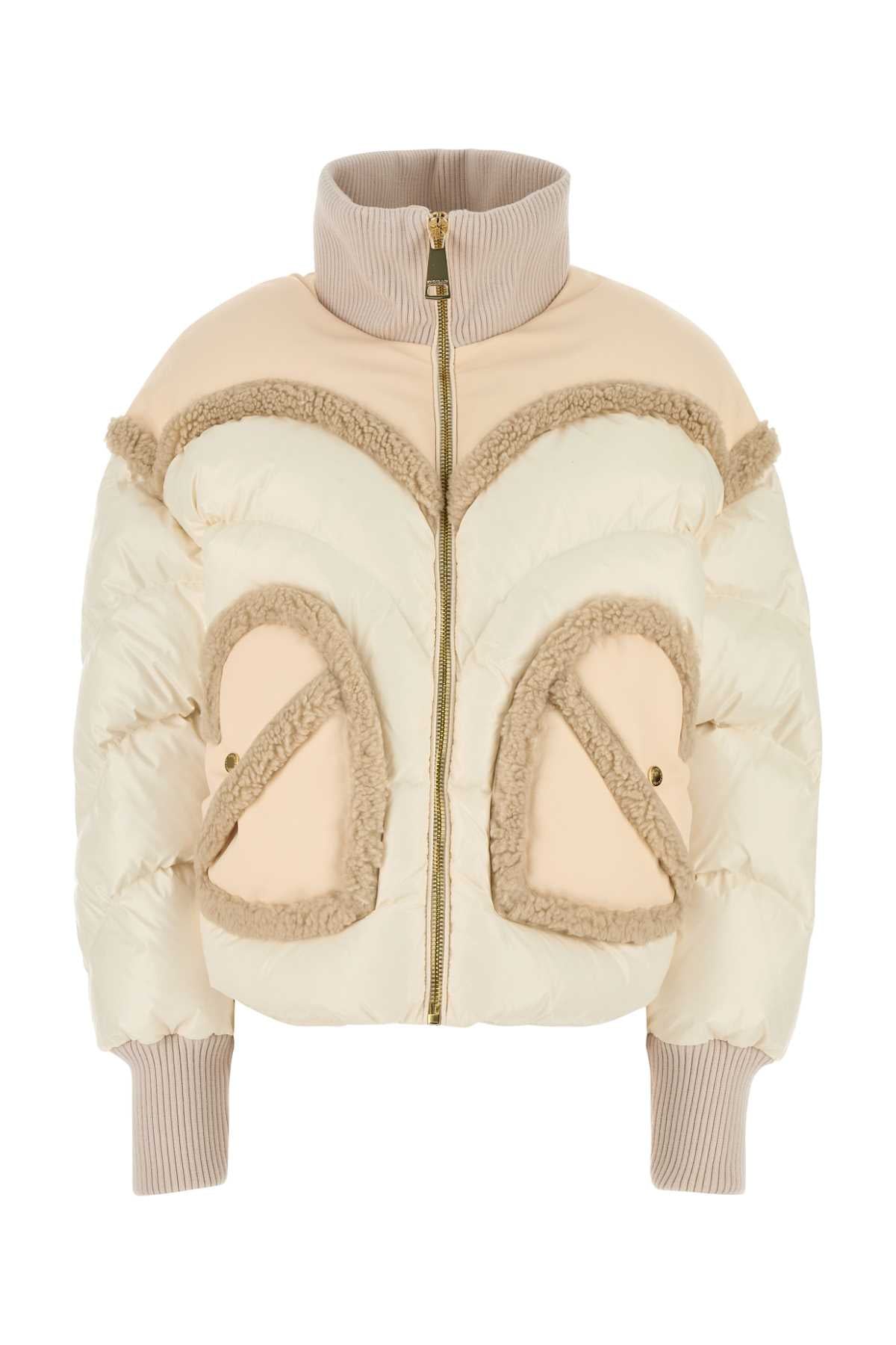 Khrisjoy Women Ivory Nylon Corazon Down Jacket