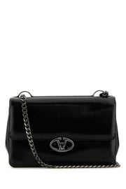 Valentino Garavani Women Black Leather Medium Vlogo Shoulder Bag