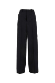 Gucci Women Slate Wool Wide-Leg Pant